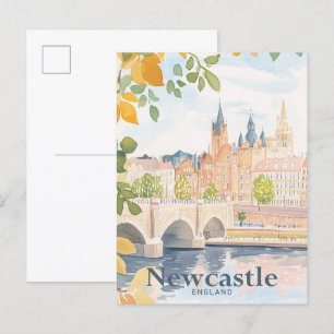 Illustration von Newcastle England Postkarte