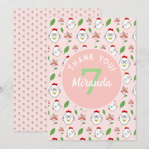 Illustration von niedlichen Cartoon Dankeskarte