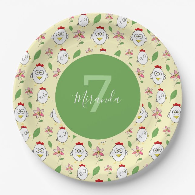 Illustration von niedlichen Cartoon Pappteller (Vorderseite)