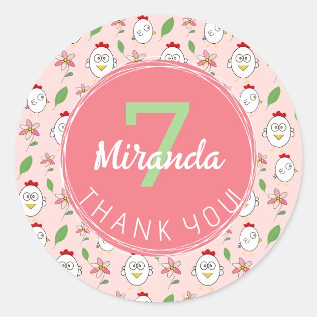 Illustration von niedlichen Cartoon Runder Aufkleber (Vorderseite)