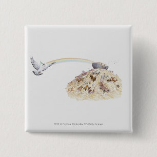 Illustration von Noahs Arche mit dem Tierverlassen Button