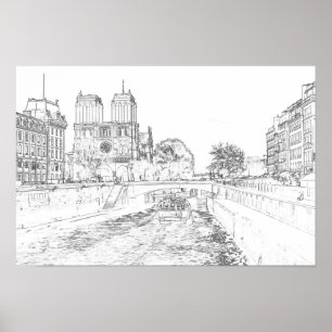 Illustration von Notre Dame de Paris Poster