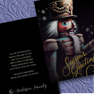 Illustration von Nutcracker Christmas Black Feiertagskarte