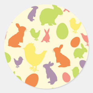 Illustration von Ostern-Hintergrund Runder Aufkleber