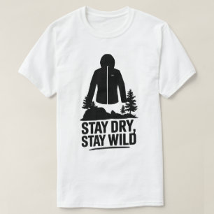 Illustration von Outdoor Adventure Rain Jacket T-Shirt