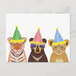 Illustration von Party Postkarte