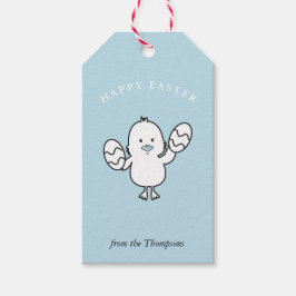 Illustration von Pastel Blue Niedlich Easter Chick Geschenkanhänger