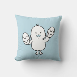 Illustration von Pastel Blue Niedlich Easter Chick Kissen