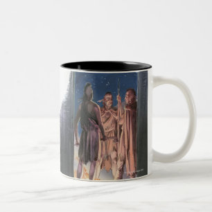 Illustration von Pocahontas liegend im Bett Zweifarbige Tasse