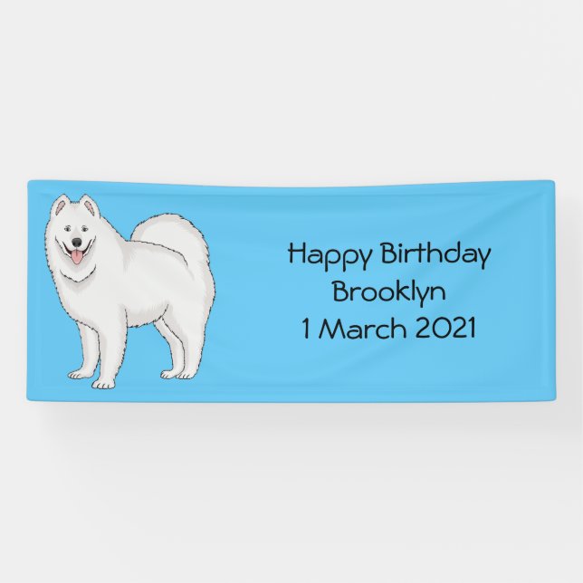 Illustration von Samohunde-Cartoon Banner (Horizontal)