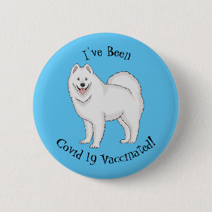 Illustration von Samohunde-Cartoon Button
