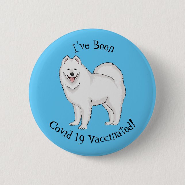 Illustration von Samohunde-Cartoon Button (Vorderseite)