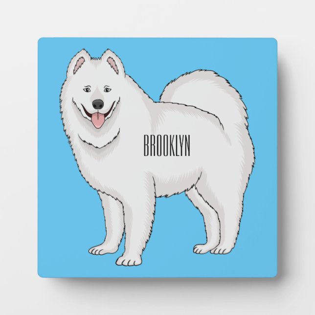 Illustration von Samohunde-Cartoon Fotoplatte (Vorderseite)