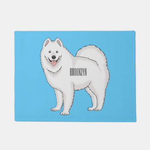 Illustration von Samohunde-Cartoon Fußmatte
