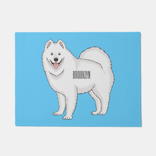 Illustration von Samohunde-Cartoon Fußmatte (Vorderseite)