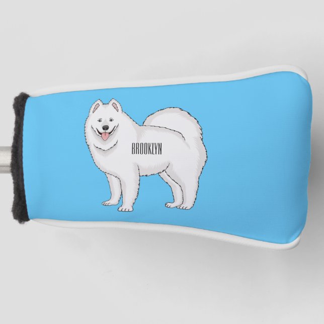 Illustration von Samohunde-Cartoon Golf Headcover (Vorderseite)
