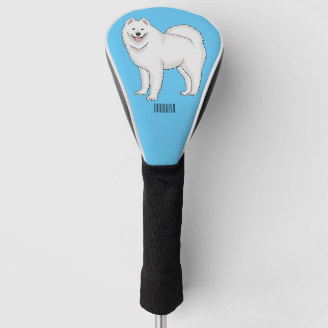 Illustration von Samohunde-Cartoon Golf Headcover (Vorderseite)