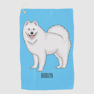 Illustration von Samohunde-Cartoon Golfhandtuch