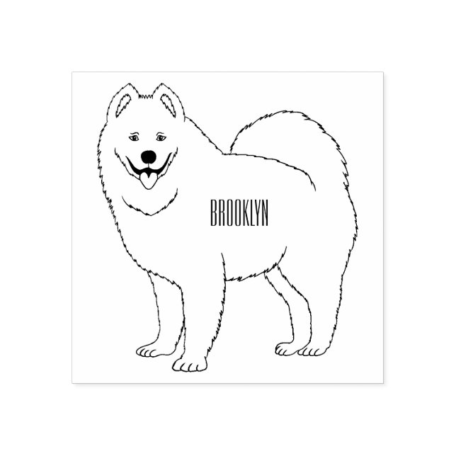 Illustration von Samohunde-Cartoon Gummistempel (Prägung)