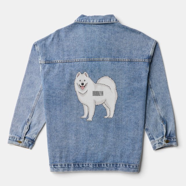 Illustration von Samohunde-Cartoon Jeansjacke (Rückseite)