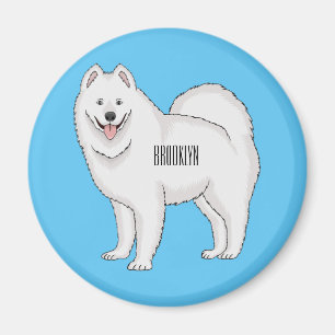 Illustration von Samohunde-Cartoon Magnet