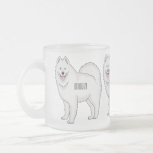 Illustration von Samohunde-Cartoon Mattglastasse