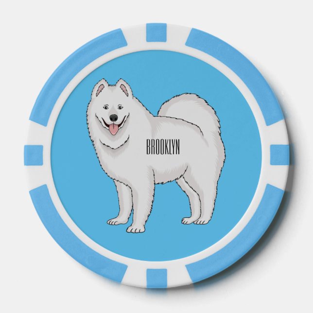 Illustration von Samohunde-Cartoon Pokerchips (Vorderseite)