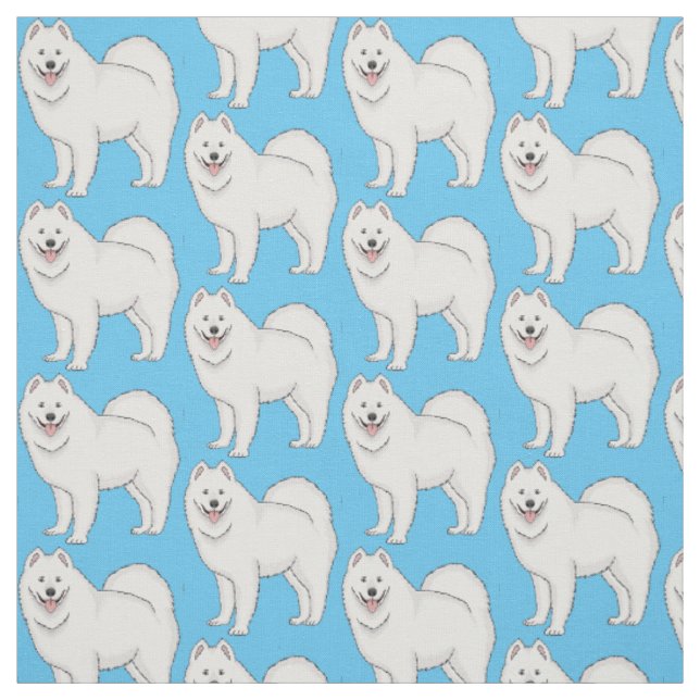 Illustration von Samohunde-Cartoon Stoff (Muster)
