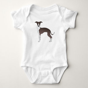 Illustration von Siegel und Weißem Grauhund Baby Strampler