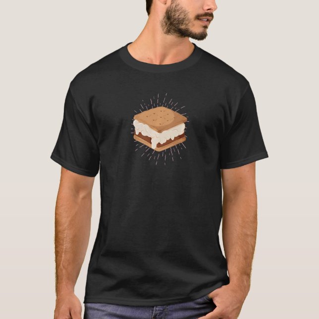 ILLUSTRATION VON S'MORES Camping Campfire Meme T-Shirt (Vorderseite)
