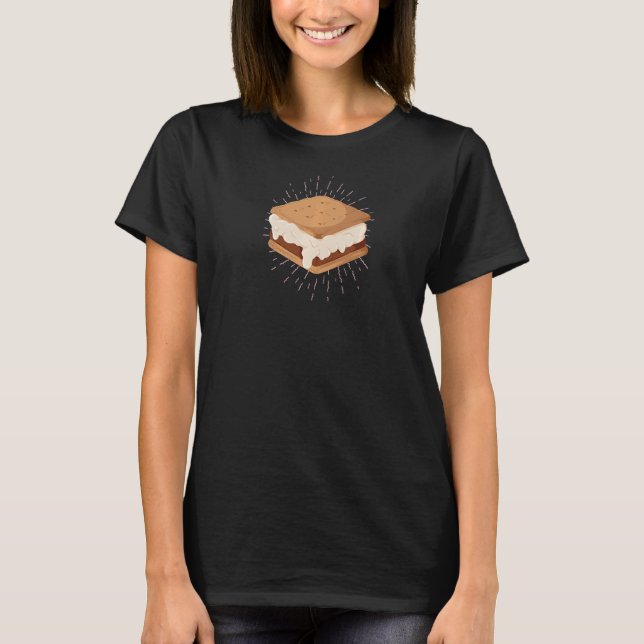 ILLUSTRATION VON S'MORES Camping Campfire Meme T-Shirt (Vorderseite)
