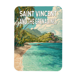 Illustration von St. Vincent und den Grenadinen Magnet