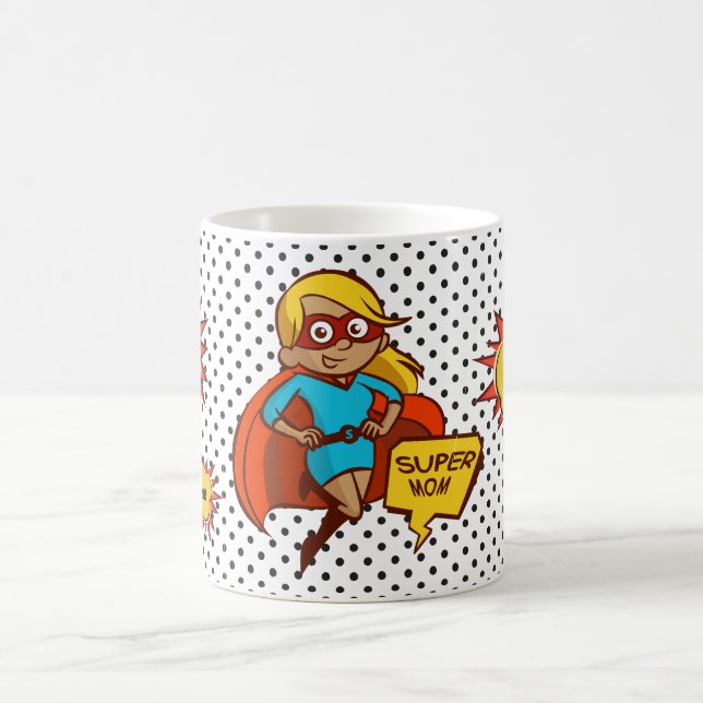 Illustration von SuperMom Pop Kaffeetasse (Mittel)