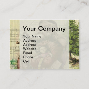 Illustration von Thomas Nast: Klassischer Weihnach Visitenkarte