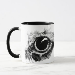 Illustration von Tieren Katzen Augen Vintag Zeichn Tasse