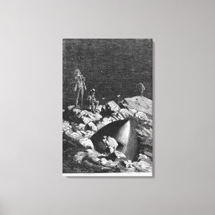 Illustration von 'von der Erde zum Moon Leinwanddruck