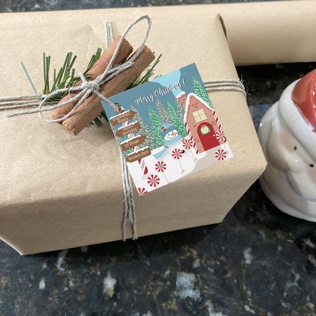 Illustration von Whimsical North Pole - Giftmarken Geschenkanhänger (Von Creator hochgeladen)