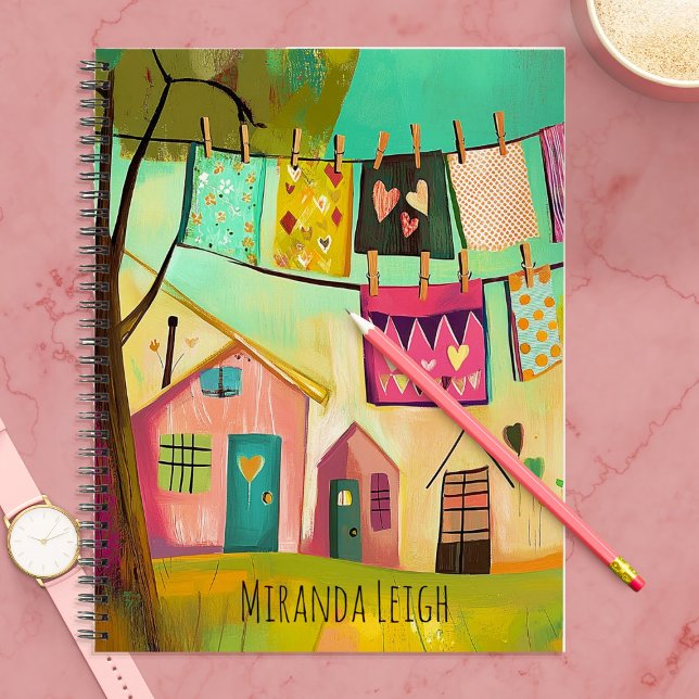Illustration von Whimsical Valentine Notizbuch (cute notebook!)