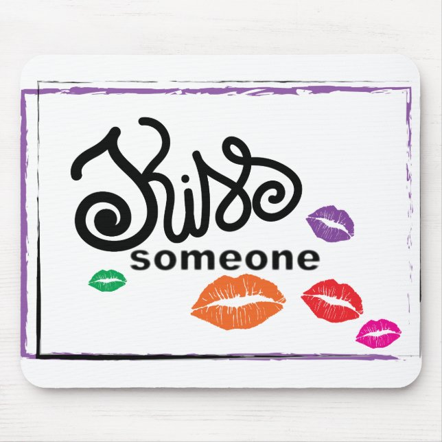 Illustration von Whimsisfarben KISSES Mousepad (Vorne)