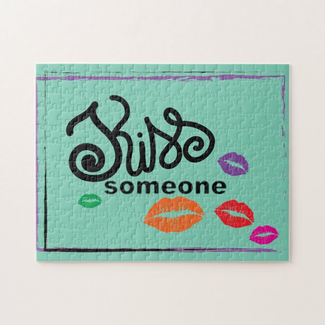 Illustration von Whimsisfarben KISSES Puzzle (Horizontal)