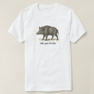 Illustration von Wildschweinen personalisierbares T-Shirt