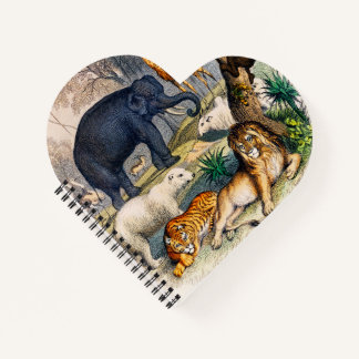Illustration von Wildtieren Notizbuch