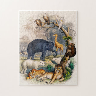 Illustration von Wildtieren Puzzle