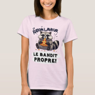 Illustration Waschbär Humor Der saubere Bandit" T-Shirt