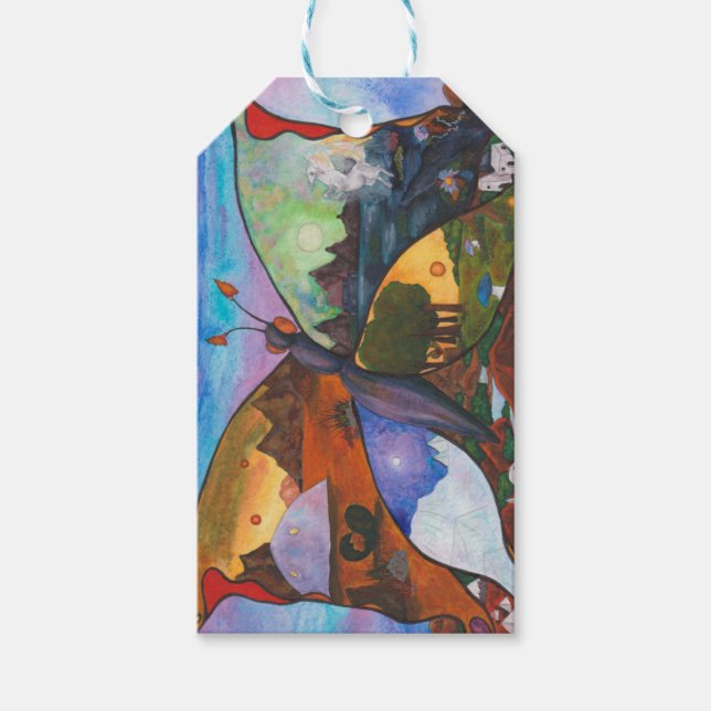 Illustration Wasserfarbe Fantasie Faszinierende We Geschenkanhänger (Vorderseite)