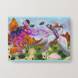 Illustration Wasserfarbe Fantasie Krieger reiten L Button