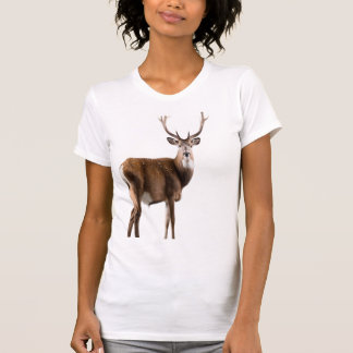 Illustration Wildtiere niedlich Cerf retro Deer Lo T-Shirt