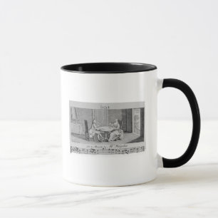 Illustration zu den Noten durch Joseph Haydn Tasse