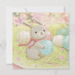 Illustration zu Osterhasen- und Ostereiern Einladung