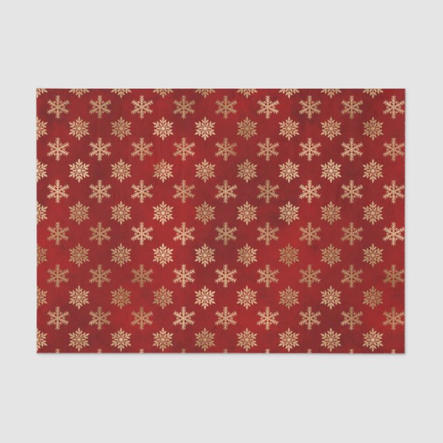Illustration zu Weihnachten - Rotes Gold - Schneef Seidenpapier (Vorderseite)